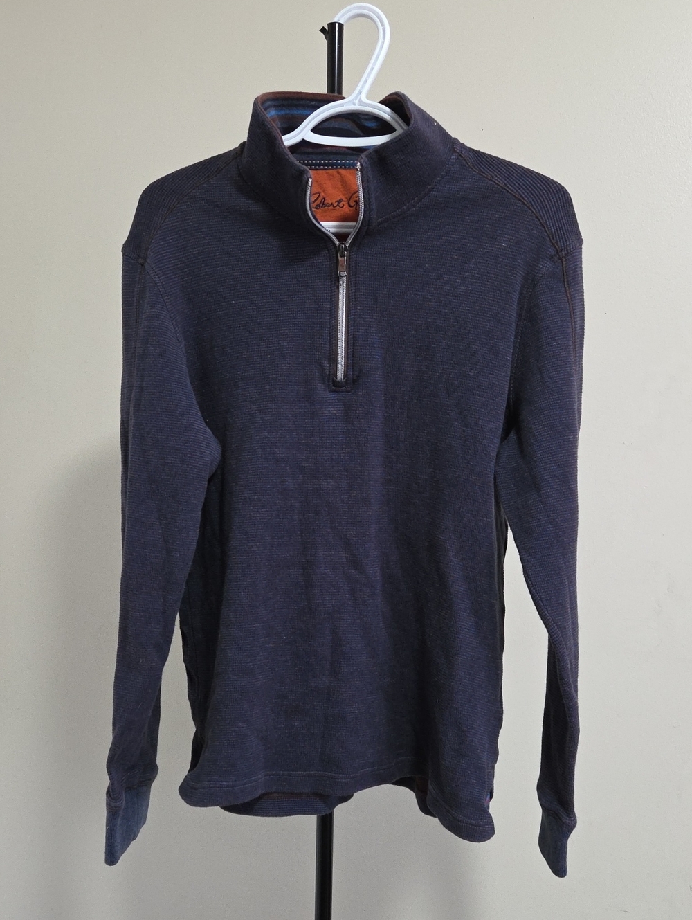 Robert Graham Navy Half-Zip Pullover Sweater